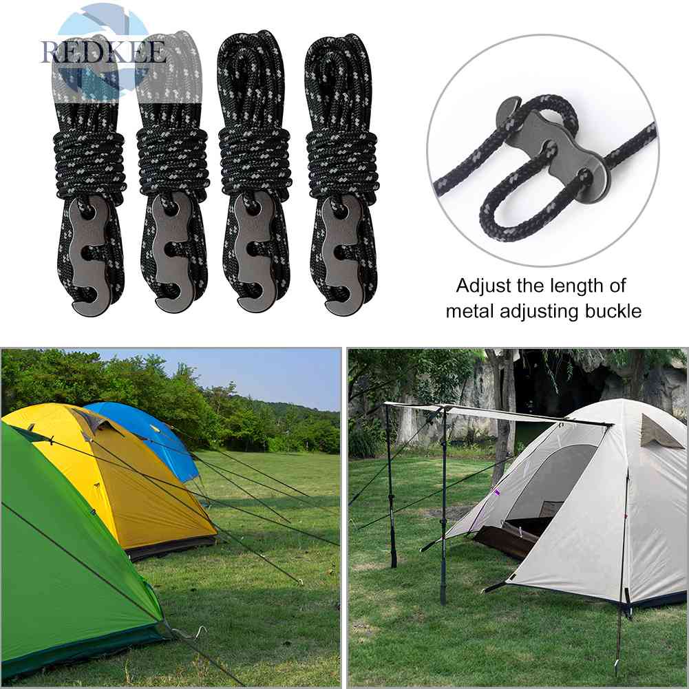 Set 4 Móc Khóa Dây Lều Cắm Trại Tiện Lợi