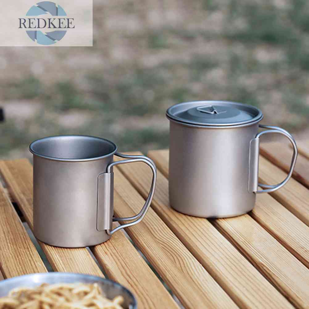 Cốc Uống Nước Bằng Titan Siêu Nhẹ Có Thể Gấp Gọn Tiện Dụng Mang Theo Du Lịch