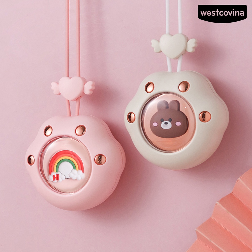 W🅢1 Bộ Quạt Làm Mát Đeo Cổ 3 Bánh Răng Cổng Sạc USB