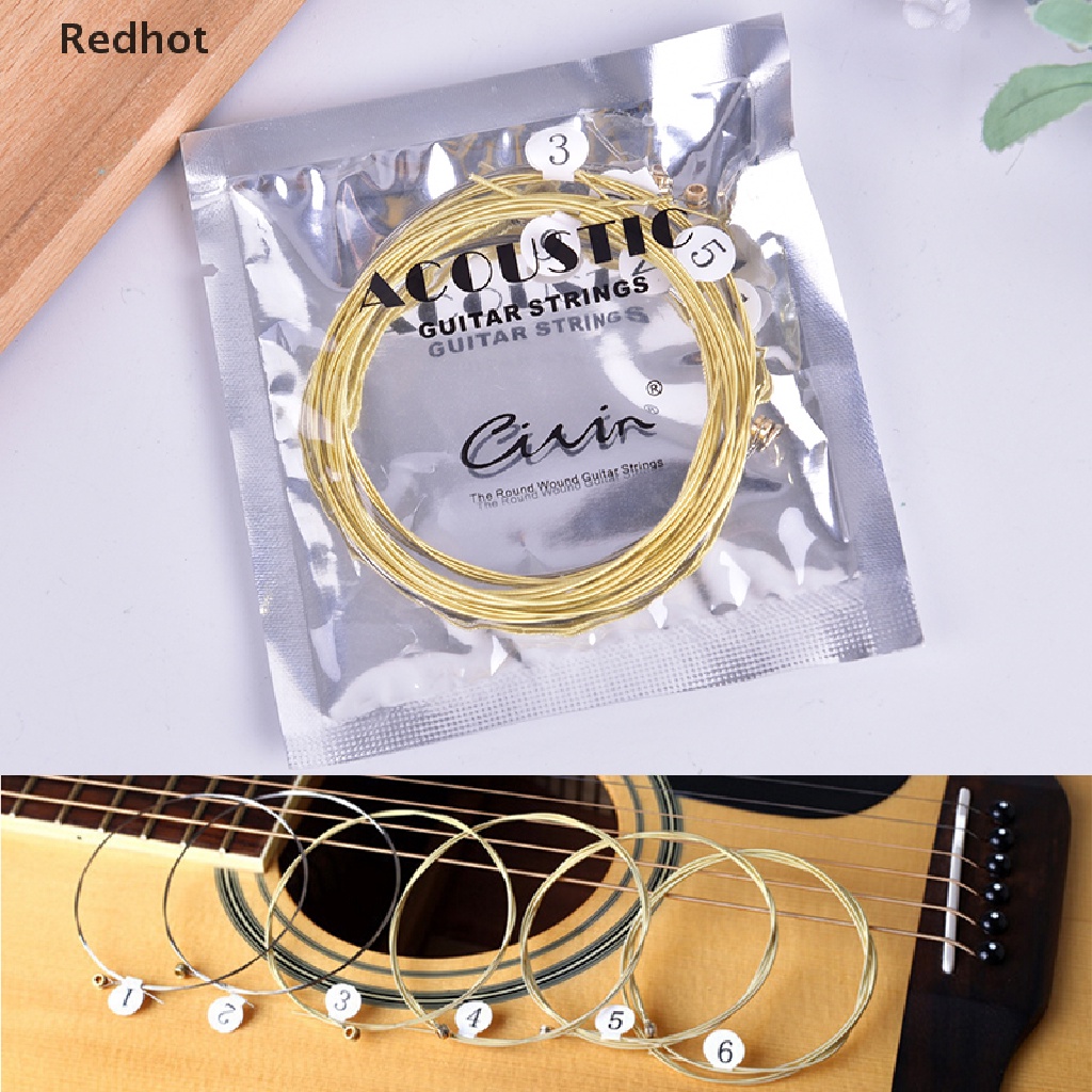 Bộ 6 Dây Đàn Guitar Bằng Thép Đồng Thau Hình Lục Giác