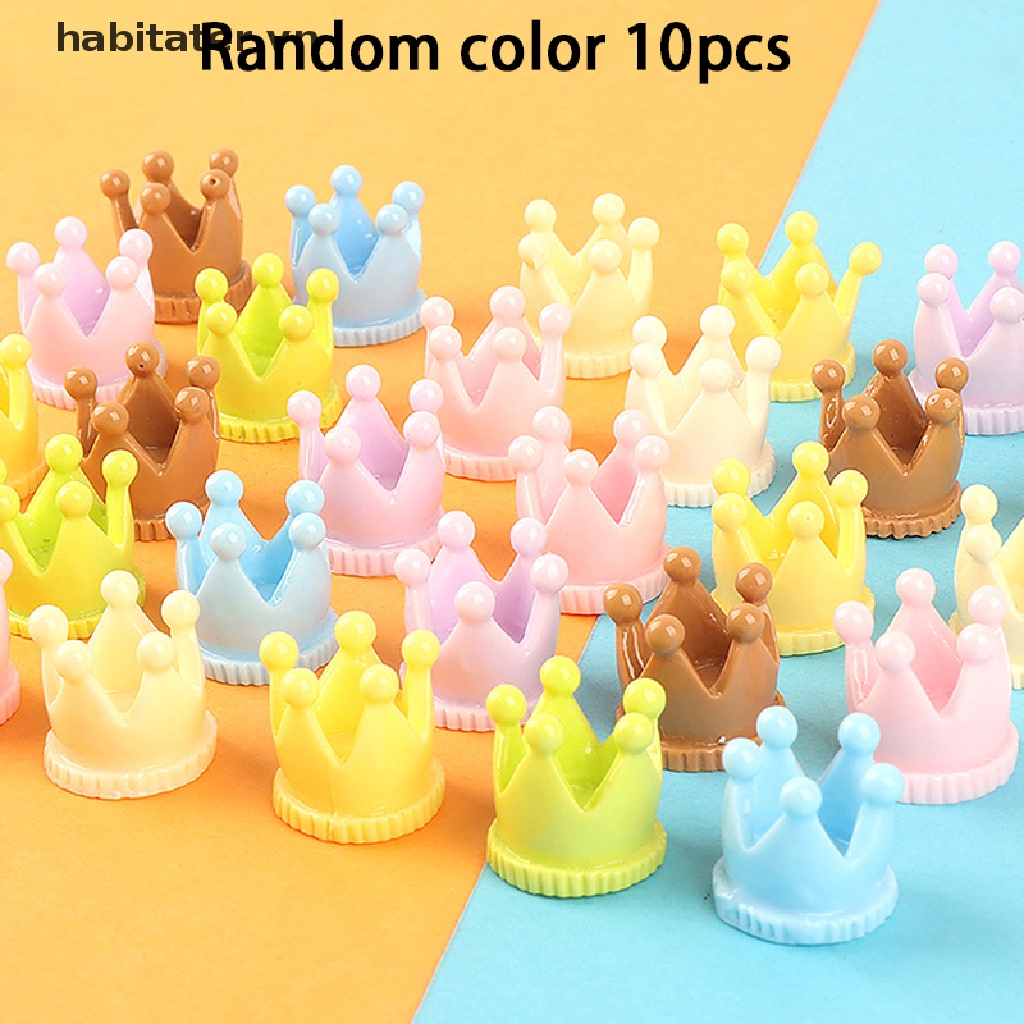 Set 10 Mặt Vòng cổ Nhựa Hình Vương Miện