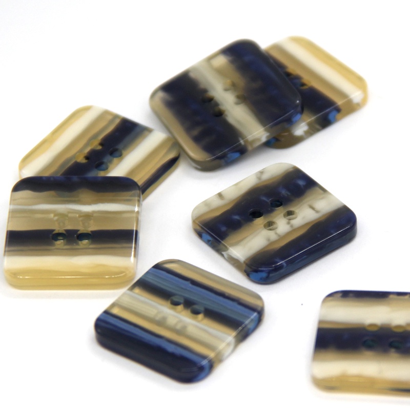 Set 5 Nút Áo 2 Lỗ 25mm Hình Vuông Bằng Nhựa Resin Thời Trang