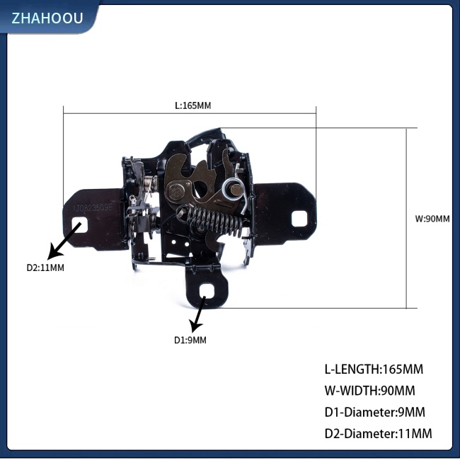 ☃Nhà Cửa☃ Khóa Nắp Capo Xe Hơi Oe 1c Thay Thế Chống Rỉ Sét0823509Phụ Kiện Chuyên Dụng Cho Xe Hơi VW Beetle 1998-2010
