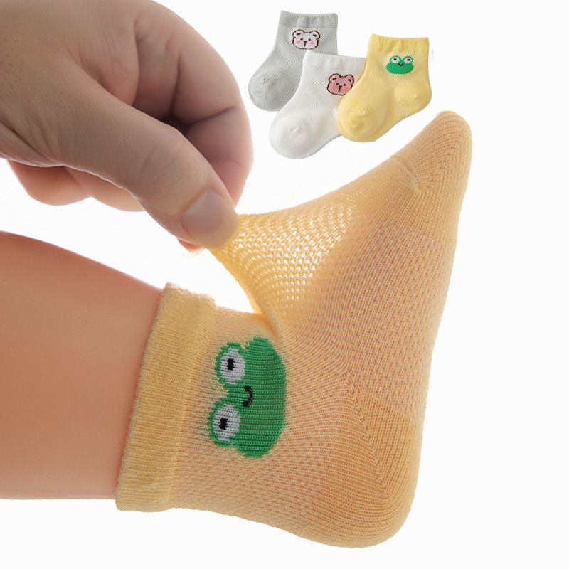 Vớ Cotton Mỏng Phối Lưới Thoáng Khí Thời Trang Xuân Hè 2023 Cho Bé