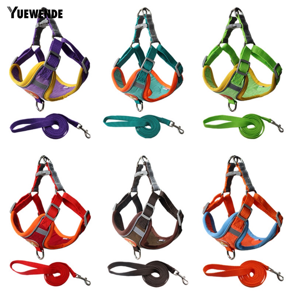 Bộ 2 Dây Dắt Thú Cưng Đi Dạo Thiết Kế Thoáng Khí Tiện Dụng