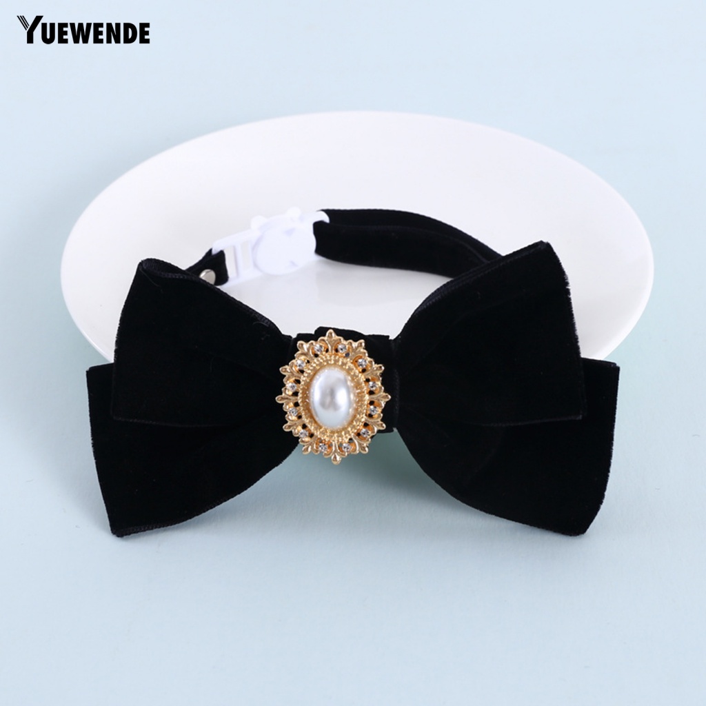 Vòng Cổ Hình Bướm Đính Ngọc Trai Nhân Tạo Có Thể Điều Chỉnh Cho Thú Cưng