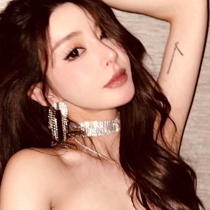 Choker dây Y dài 10 hàng đá Party sang chảnh dây chuyền đính đá lấp lánh vòng cổ dự tiệc sang chảnh