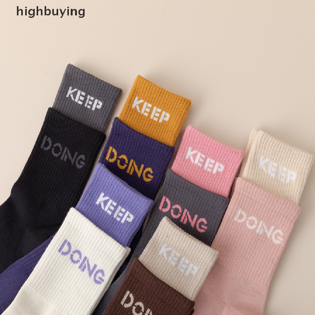 Hbvn Belle Vớ Cổ Trung Đôi Bằng Silicone Chống Trượt Tập Yoga / Nhảy Múa / Pilates Màu Tương Phản Cho Nữ