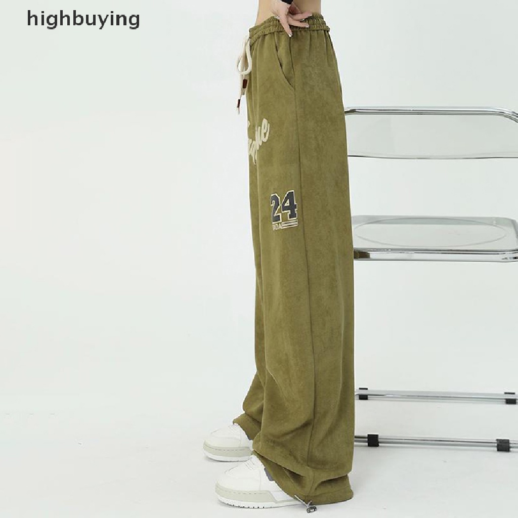 Quần Dài Ống Rộng In Chữ Phong Cách Hip Hop Đường Phố Cá Tính