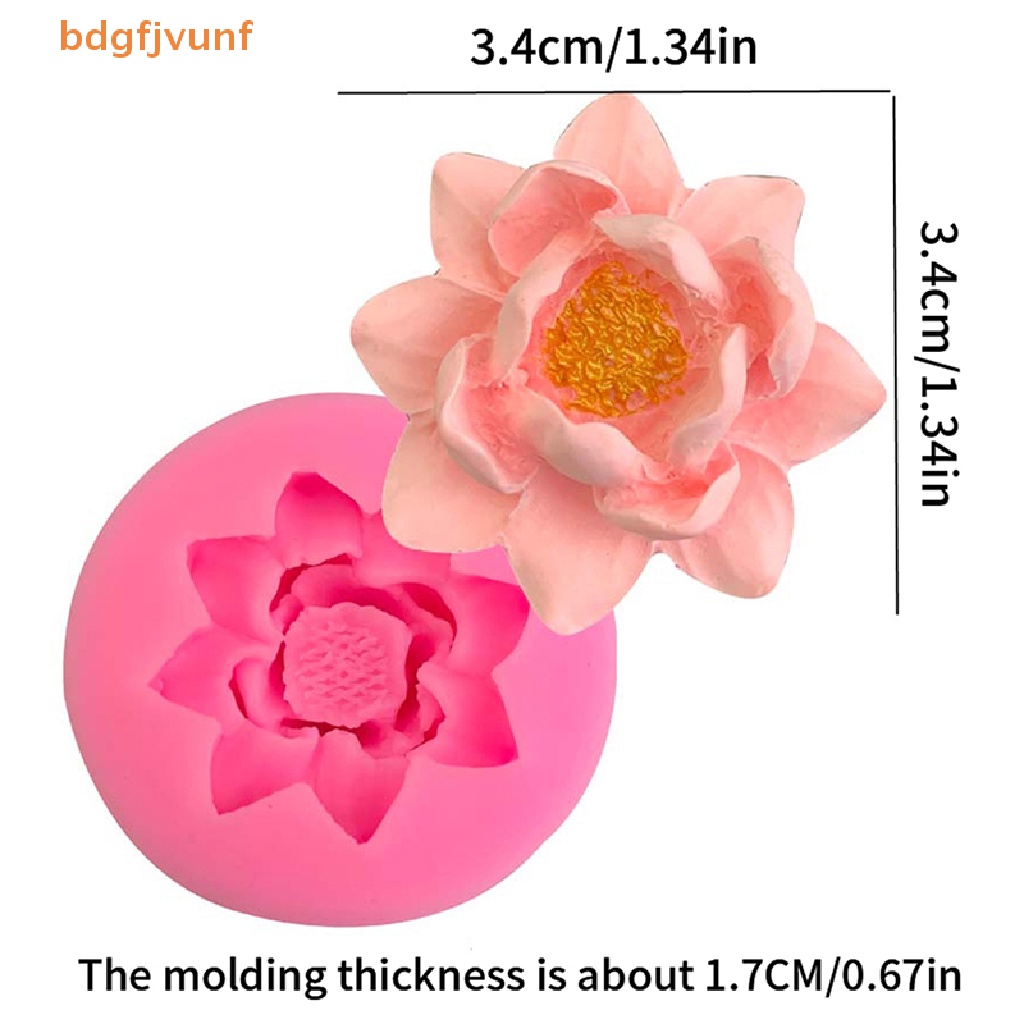 1 Khuôn Làm Bánh / Sô Cô La / Xà Phòng Hình Hoa Sen Bằng Silicone DIY