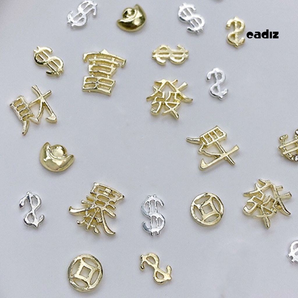 Set 20 Phụ Kiện Đá Trang Trí Móng Tay Nghệ Thuật Bằng Hợp Kim DIY