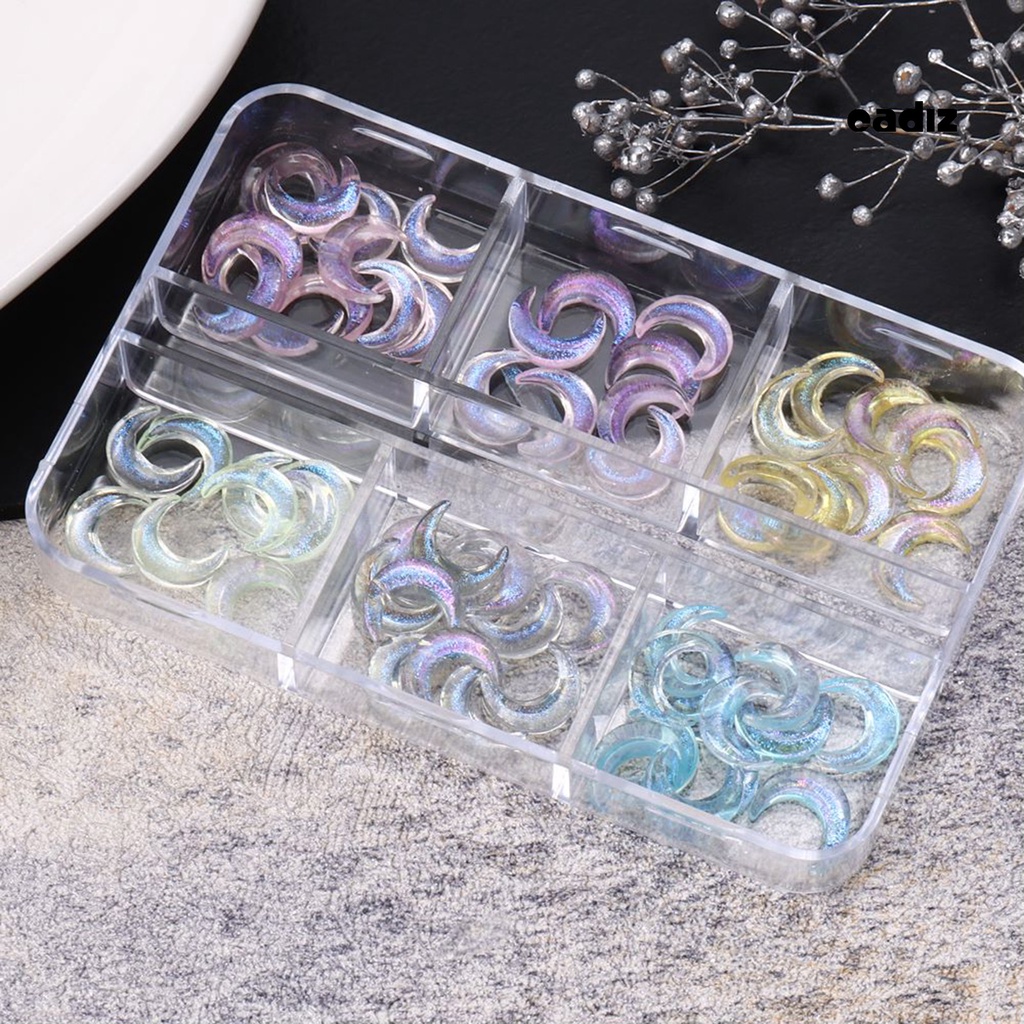 Phụ Kiện Trang Trí Móng Tay Nghệ Thuật Hình Mặt Trăng 3D Bằng Nhựa Resin