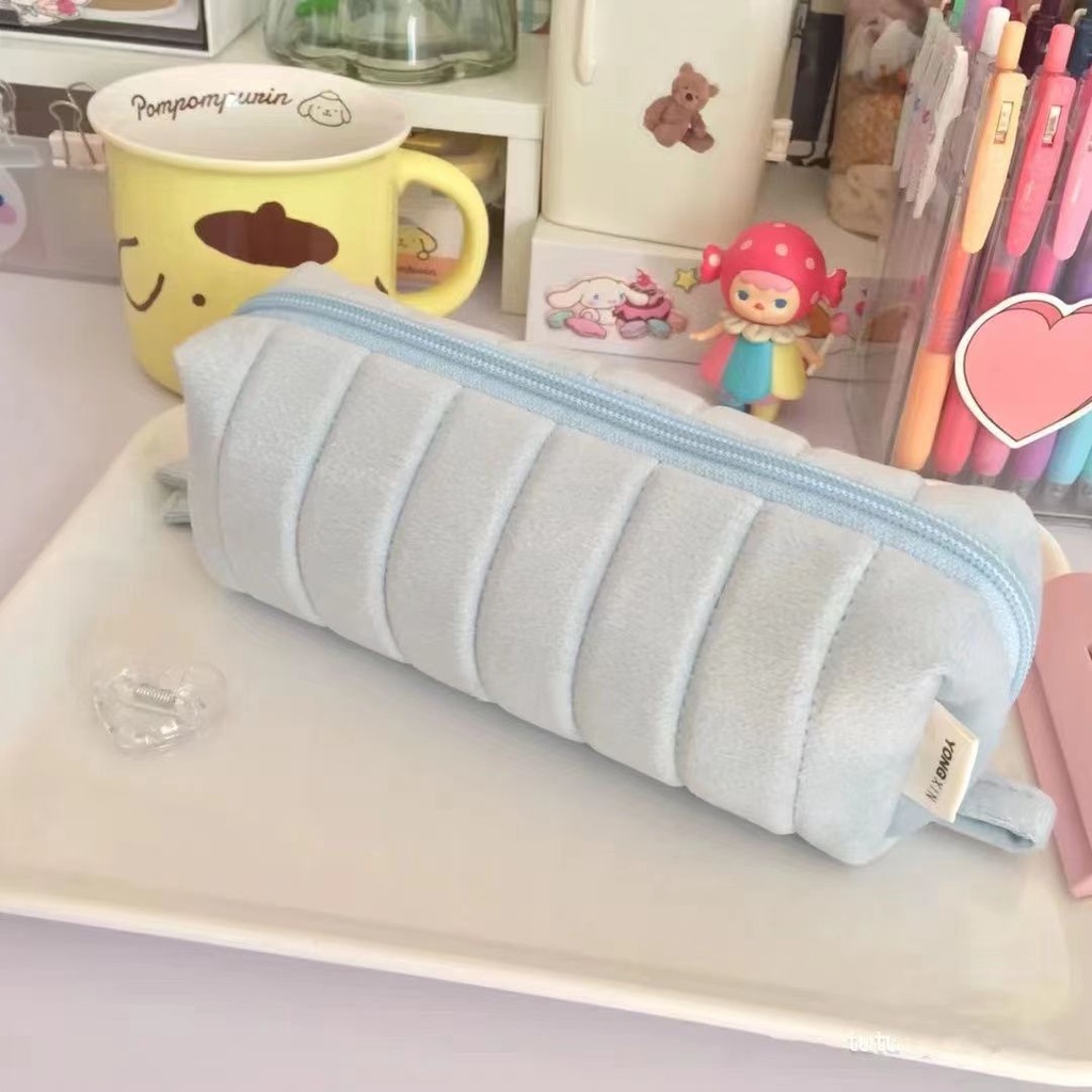 Túi Đựng Bút Chì Cỡ Lớn Họa Tiết Bánh Mì / Sữa / Đậu Nành Dễ Thương