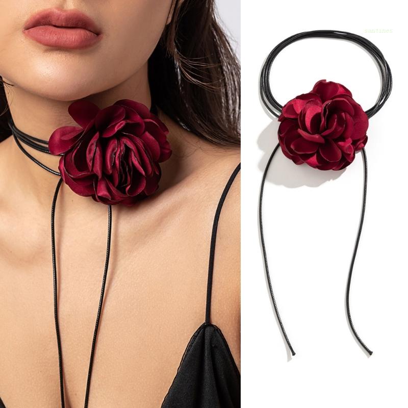 Vòng Cổ Choker Ren Hoa Tua Rua Thời Trang Cho Nữ