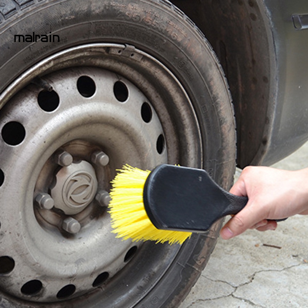 Bàn Chải Lông Vũ Mềm Mại Chống Trầy Xước Tay Cầm Ngắn Dùng Để Vệ Sinh Lốp Xe Hơi