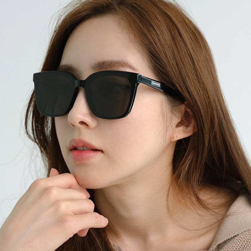 Kính Mát Gọng Vuông Kim Loại Phong Cách Retro Hàn Quốc