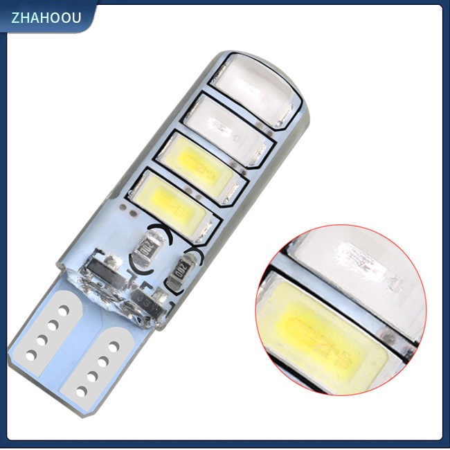 ☃Phụ Kiện Trang Trí Nhà Cửa Kiểu Dáng Dễ Thương Xinh Xắn☃ Bóng Đèn Led T10 5630 8smd Hai Màu Bằng Silicone Cho Xe Hơi