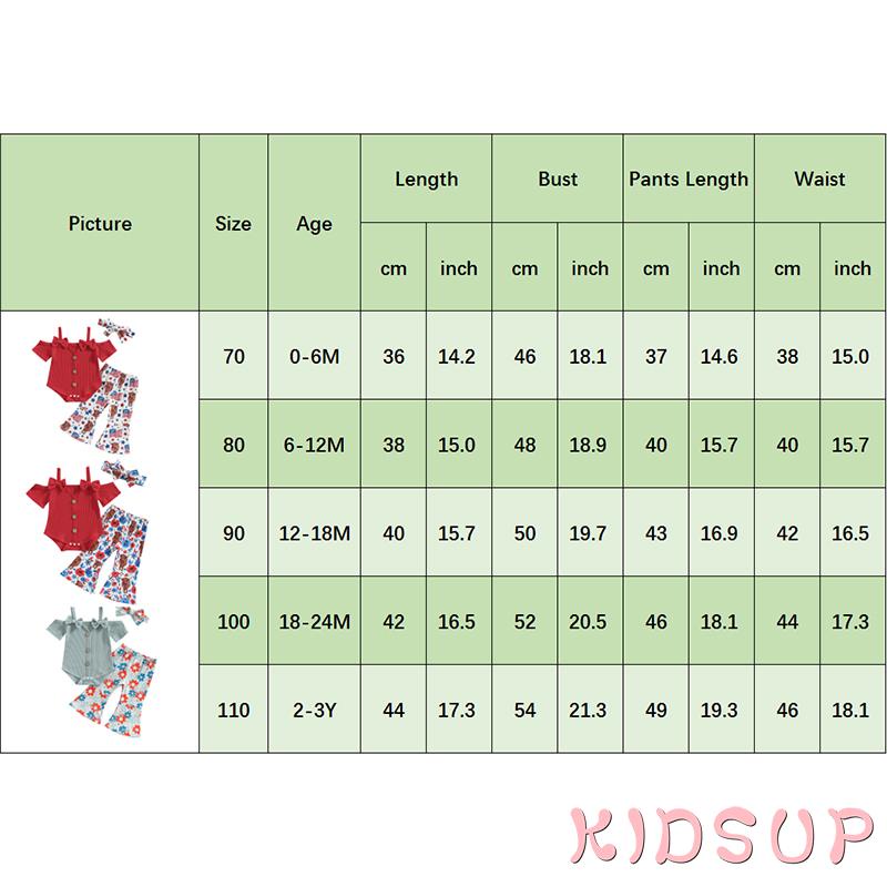 Bộ Áo Liền Quần Tay Ngắn Hở Vai Kèm Quần Ống Loe Co Giãn Thời Trang Mùa Hè Cho Bé Gái 1 Tuổi