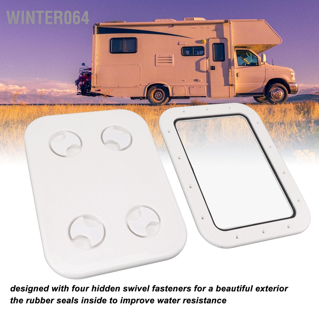 Winter064 Boat Hatch Square Deck Access with Lid 4 Công tắc quay Niêm phong mạnh 357x247mm Kích thước cắt ra để thông gió Kiểm tra hàng hải