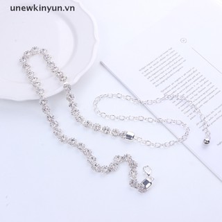 Thắt lưng dạng chuỗi xích đính đá trong suốt thời trang cho nữ