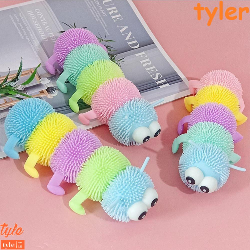 Đồ Chơi Bóp Hình Con Sâu Phát Sáng TYLER1 Chống Căng Thẳng Mềm Mại