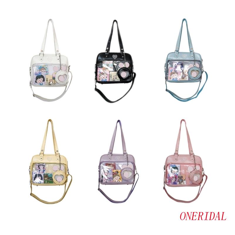 Túi Xách Da PU Trong Suốt Phong Cách Nhật Bản Cho Nữ
