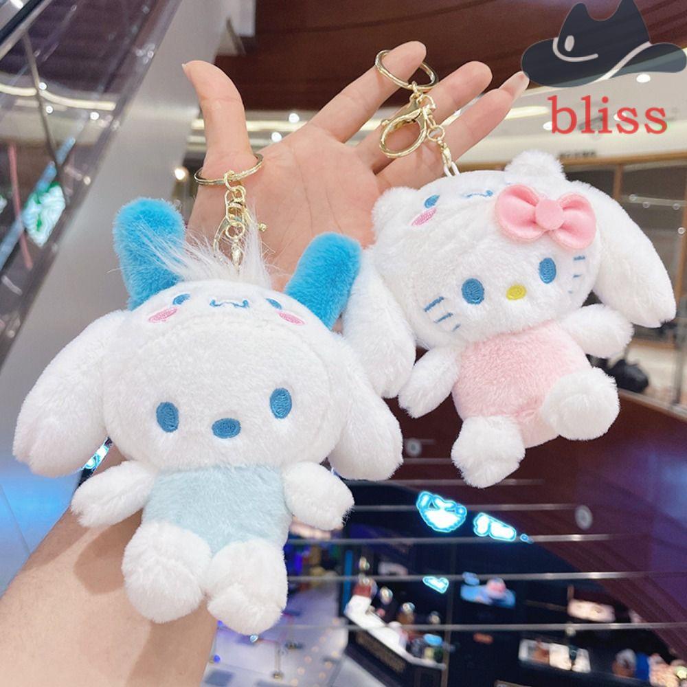 Móc Chìa Khóa Bằng Cotton PP Hình Melody Cinnamoroll Nhồi Bông Phong Cách Hàn Quốc Độc Đáo Giá Đỡ