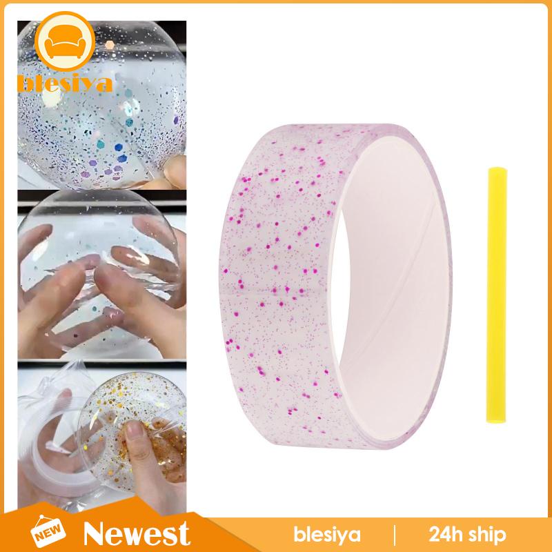 Cuộn Băng Dính Trong Suốt Lấp Lánh Dùng Trang Trí Bong Bóng