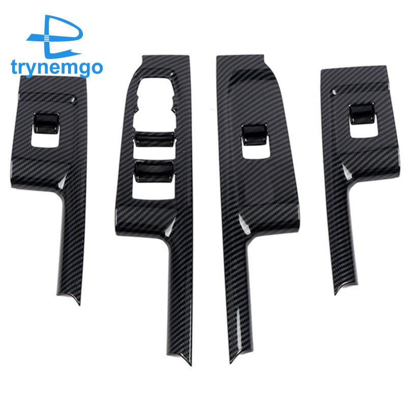 Miếng Dán Bảng Điều Khiển Nâng Cửa Kính Xe Hơi Họa Tiết Sợi Carbon Cho Chevrolet Silverado 2019-2022