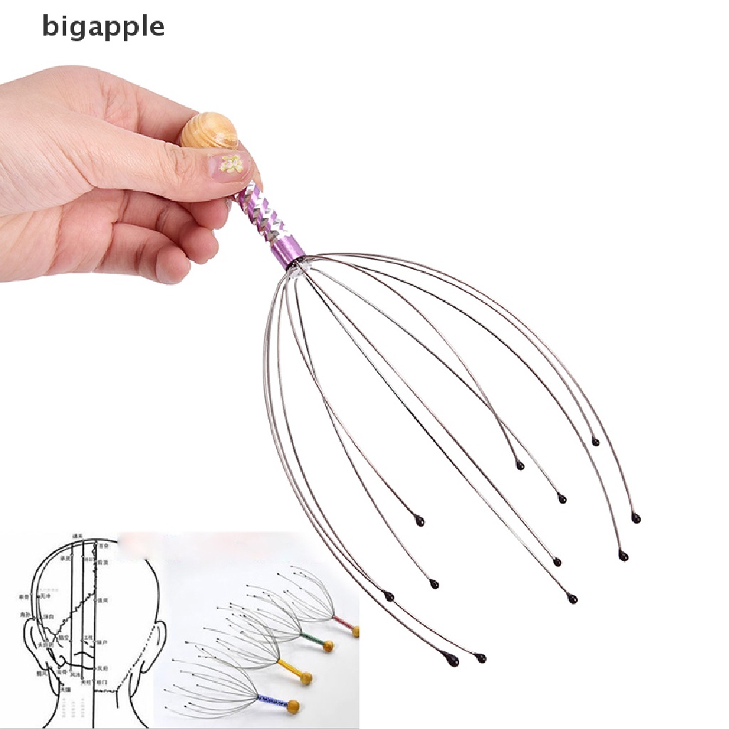 Dụng Cụ Mát Xa Da Đầu Cổ Thiết Kế Gợn Sóng Giúp Giảm Căng Thẳng Tiện Dụng