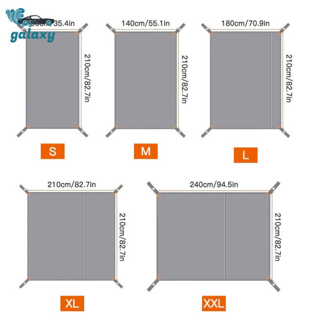 Galaxy Thảm Trải Đa Năng 210d Bằng Vải Oxford Dày Dặn Kèm Túi Dây Rút Tiện Dụng Mang Theo Du Lịch Cắm