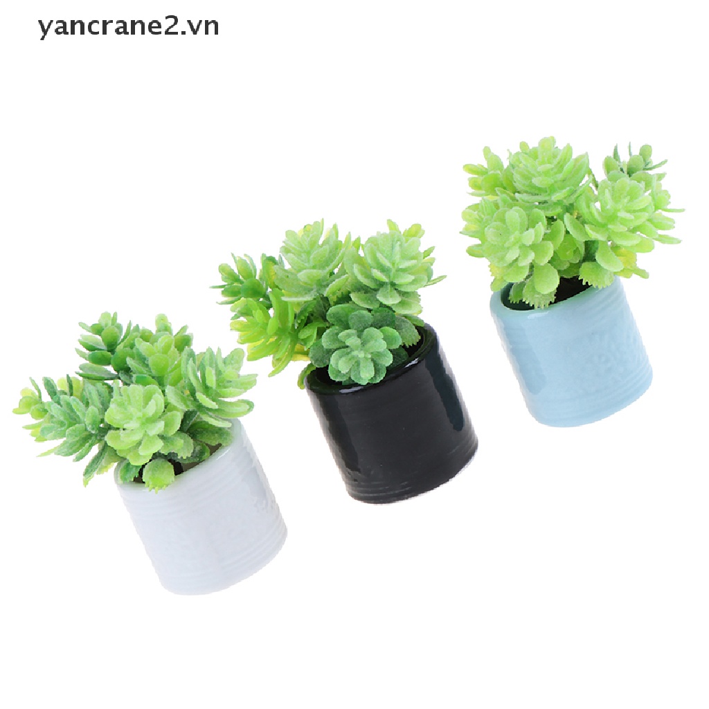 Chậu Hoa Sứ Mini Đồ Chơi Búp Bê {YAN2} {yancrane2.vn}