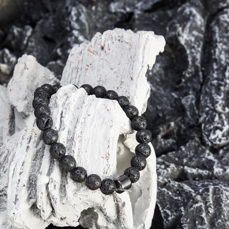 Vòng Tay Chuỗi Hạt Đá Tự Nhiên 8mm Phong Cách Đơn Giản Thời Trang Cho Nam Và Nữ