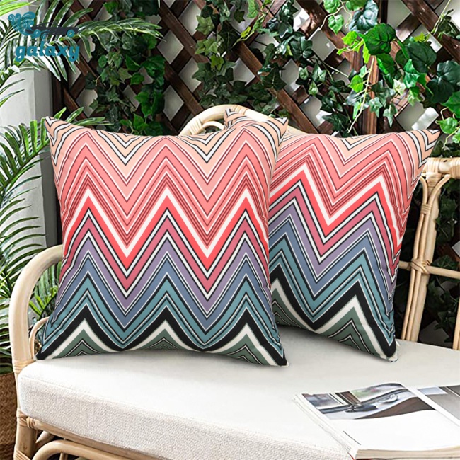 Galaxy Bộ 2 Vỏ Gối Họa Tiết Sọc Nhiều Màu Sắc Trang Trí Giường Ngủ