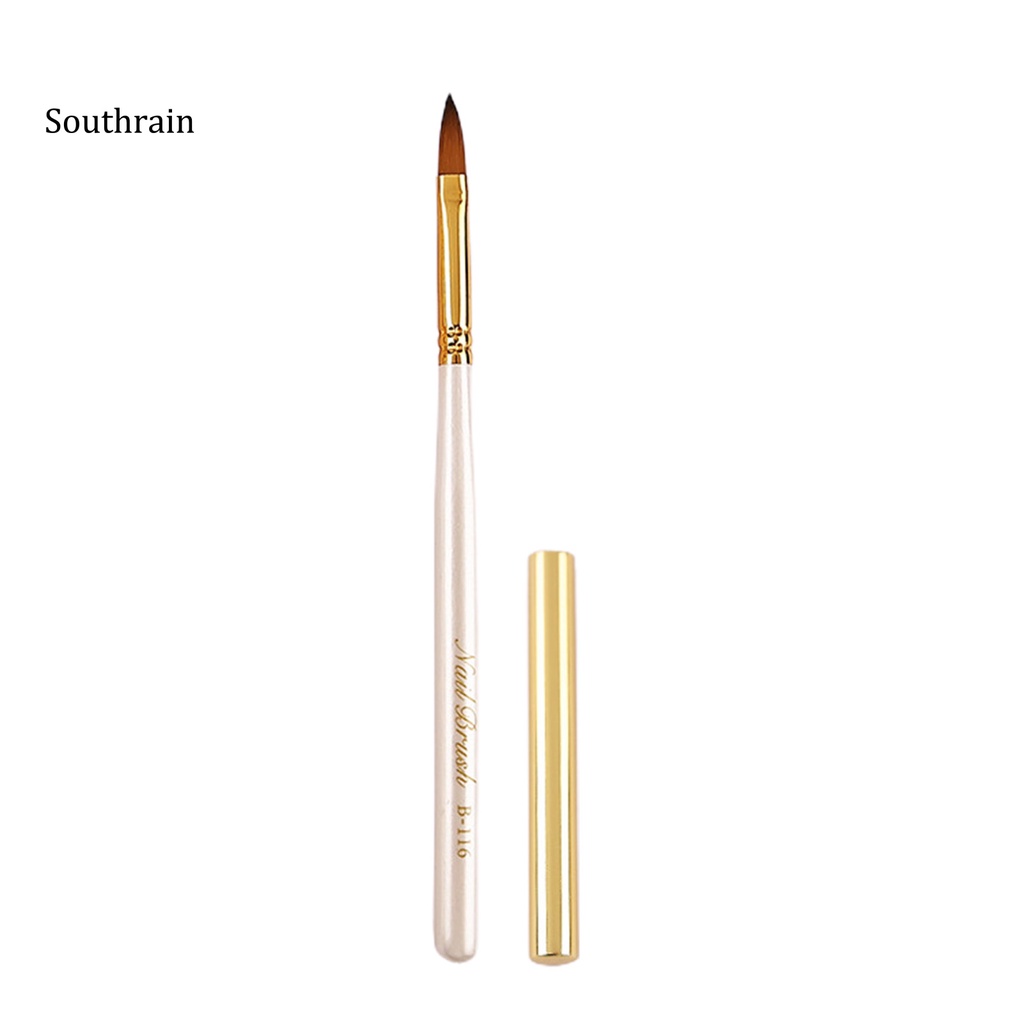 Cọ Vẽ Móng Nghệ Thuật Bằng Sợi Nylon Mềm Không Phai Màu Kèm Nắp Đậy Tiện Dụng DIY