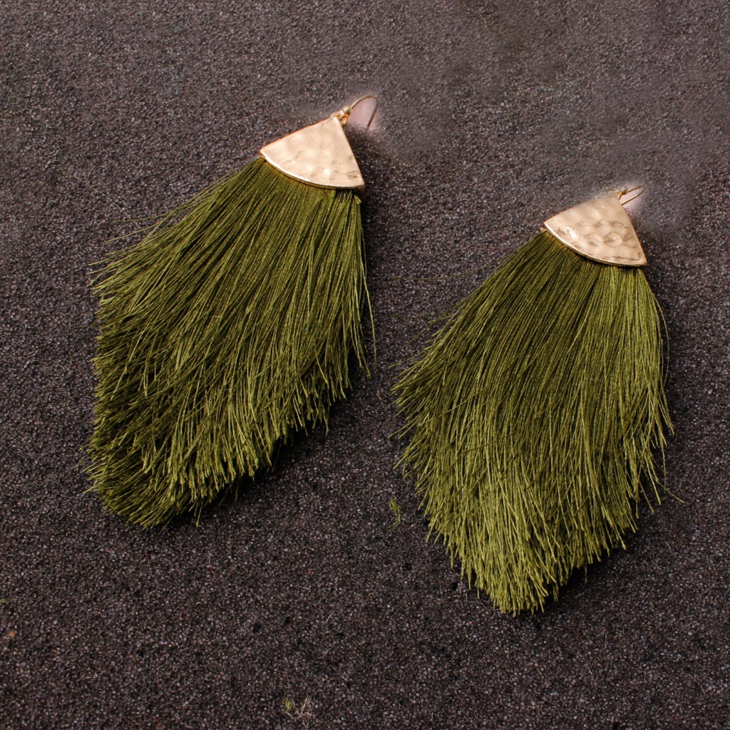 1 Đôi Bông Tai Tua Rua Nhẹ Nhàng Phong Cách Bohemia Cho Nữ