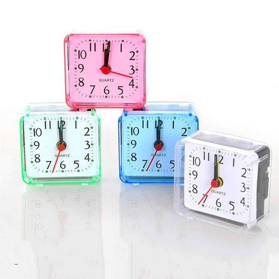 Square Crystal Alarm Clock Watch Alarm Clock Bedside Office Electronic Clock