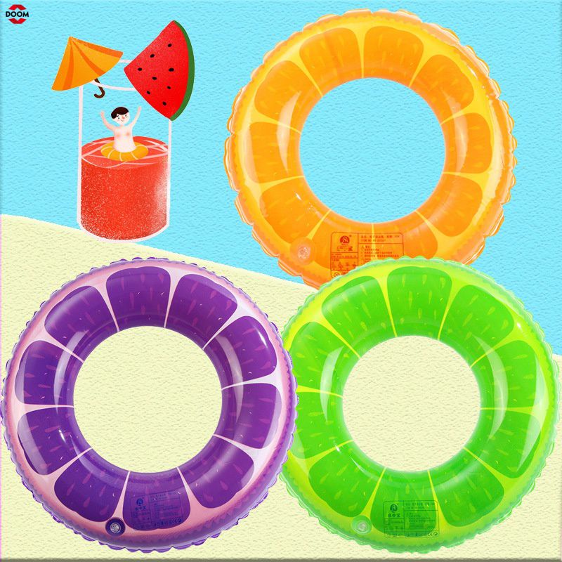 Vòng Bơm Hơi Màu Cam Phong Cách Trái Cây Vòng Bơi Cho Bé Dày Pvc Thân Thiện Với Môi Trường Vòng Dưới Cánh Tay 【Doom】