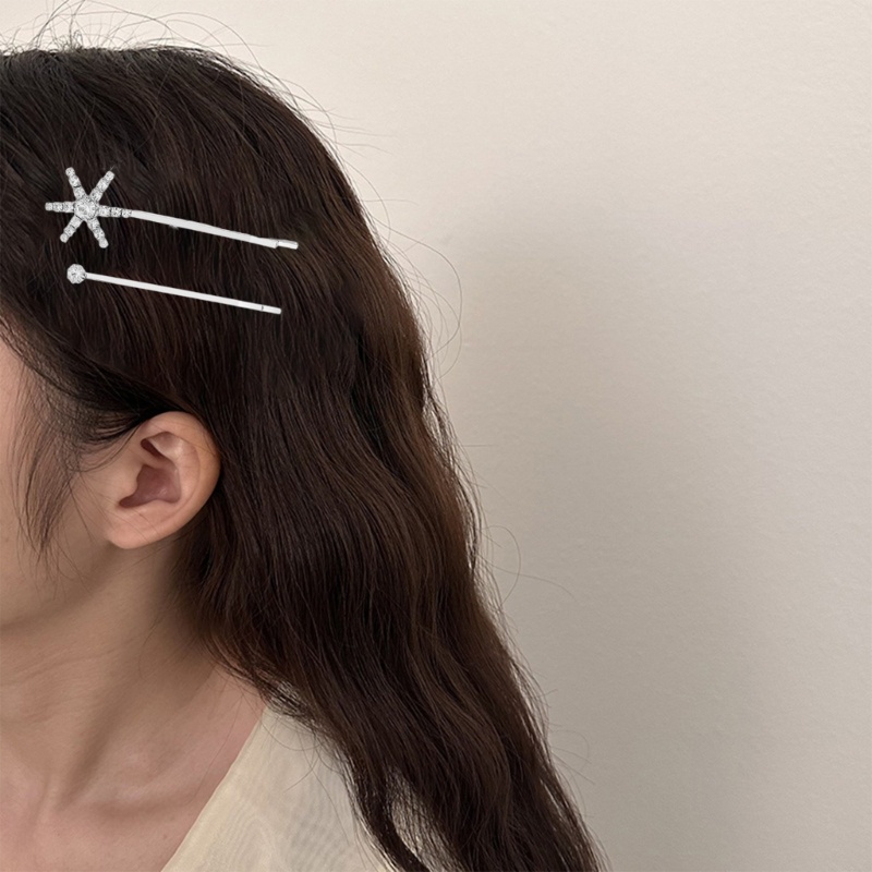 Kẹp Tóc Y2k Hình Ngôi Sao / Mặt Trăng Đính Đá Ngọt Ngào Cho Nữ