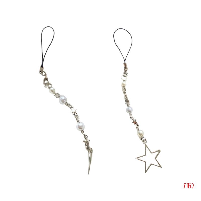 Dây Đeo Điện Thoại Xâu Hạt Phối Tua Rua Hình Ngôi Sao Năm Cánh Dễ Thương