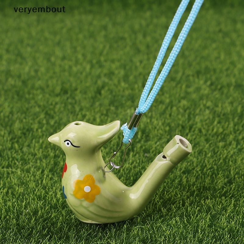 1 Còi Thổi Bằng Gốm Hình Chú Chim Nhiều Màu Sắc Kèm Dây Đeo Đồ Chơi Giáo Dục Cho Bé