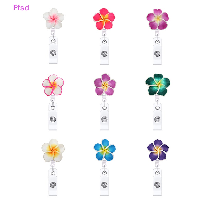 Kẹp Giữ Thẻ ID / Huy Hiệu Hình Bông Hoa Có Thể Thu Gọn
