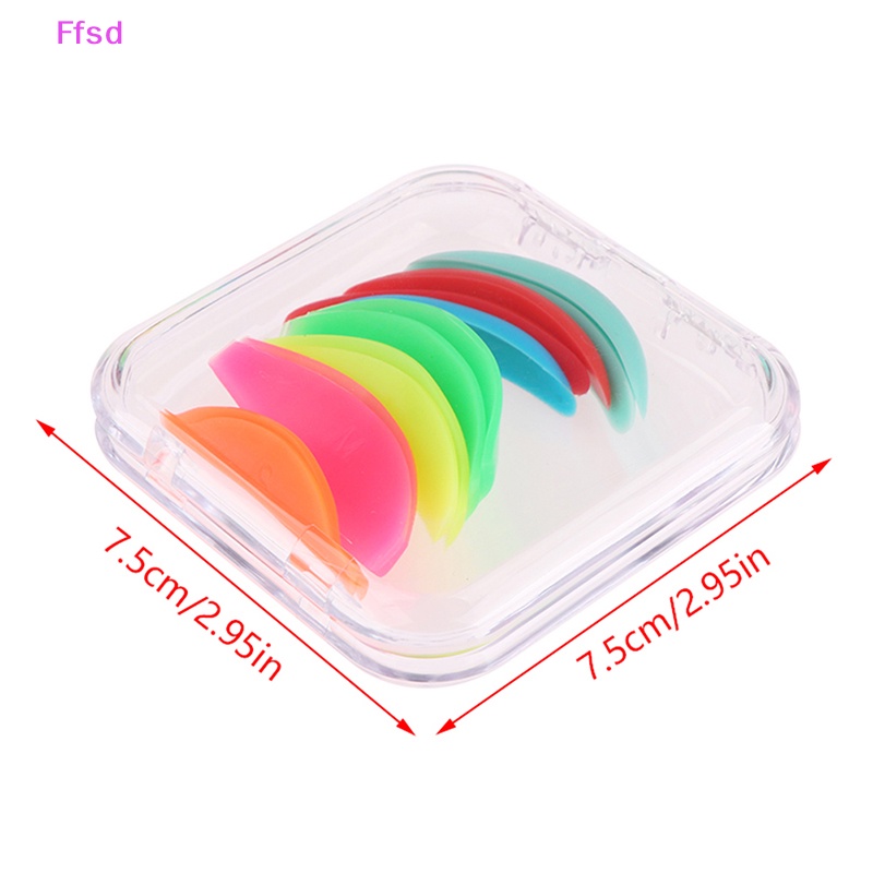 {Ffsd} Bộ 7 Cặp Đệm Silicone Uốn Cong Lông Mi Có Thể Tái Sử Dụng