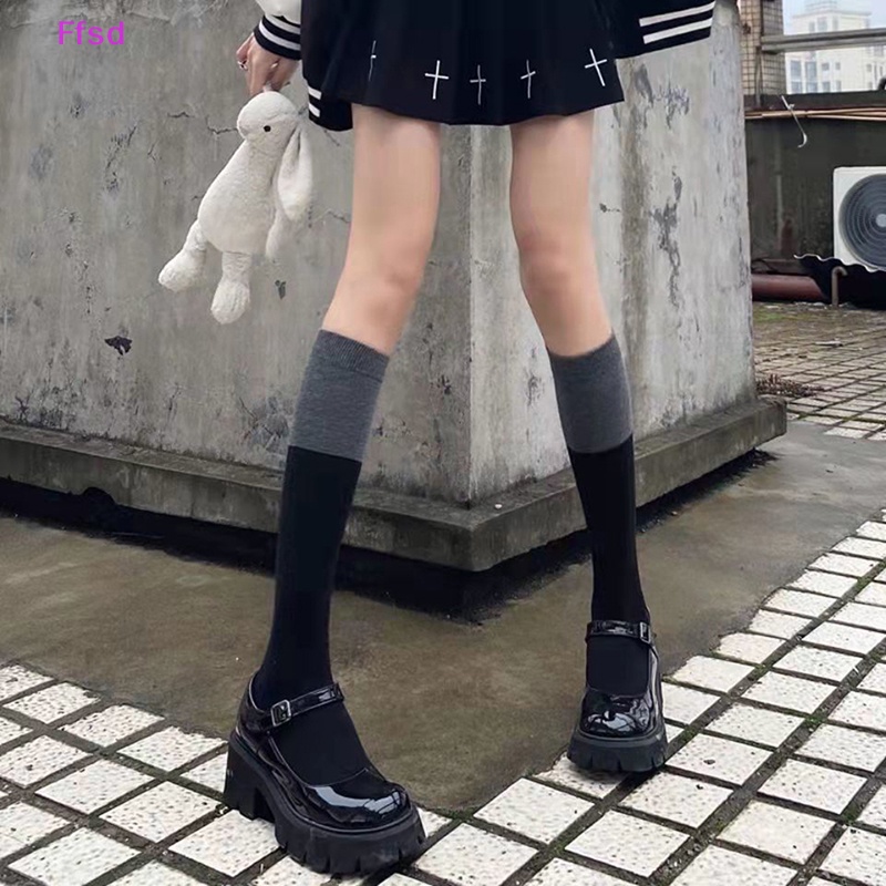 1 Đôi Tất Cotton Qua Gối Thời Trang Theo Phong Cách Lolita Hàn Quốc