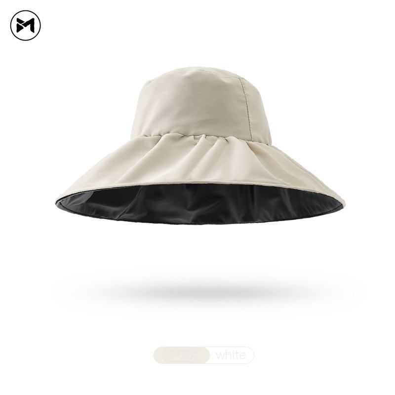 Mũ Tai Bèo Rộng Vành Chống Nắng Tia UV Keo Đen Phong Cách Hàn Quốc Thời Trang Năm 2023