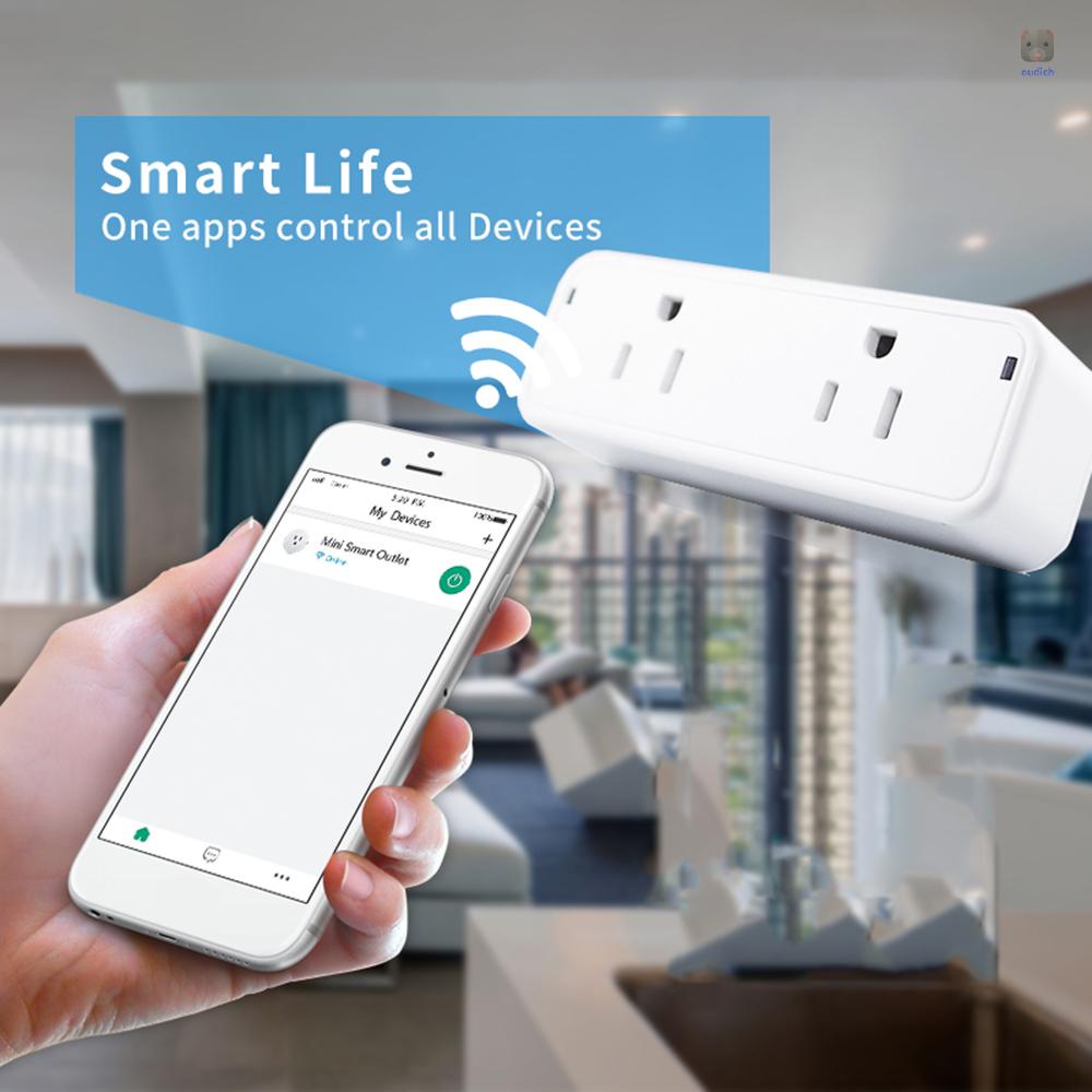 Phích Cắm Wifi Thông Minh 2 Trong 1 Chuyên Dụng Cho Alexa Google Home