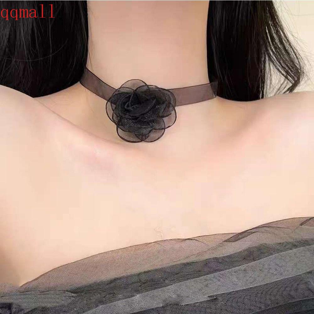 Vòng Cổ Choker Bằng Hợp Kim Mặt Hoa Thanh Lịch Cho Nữ
