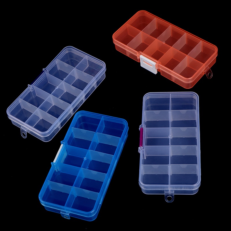 Hộp Nhựa Trong Suốt 10 Ngăn Đựng Trang Sức Tiện Dụng