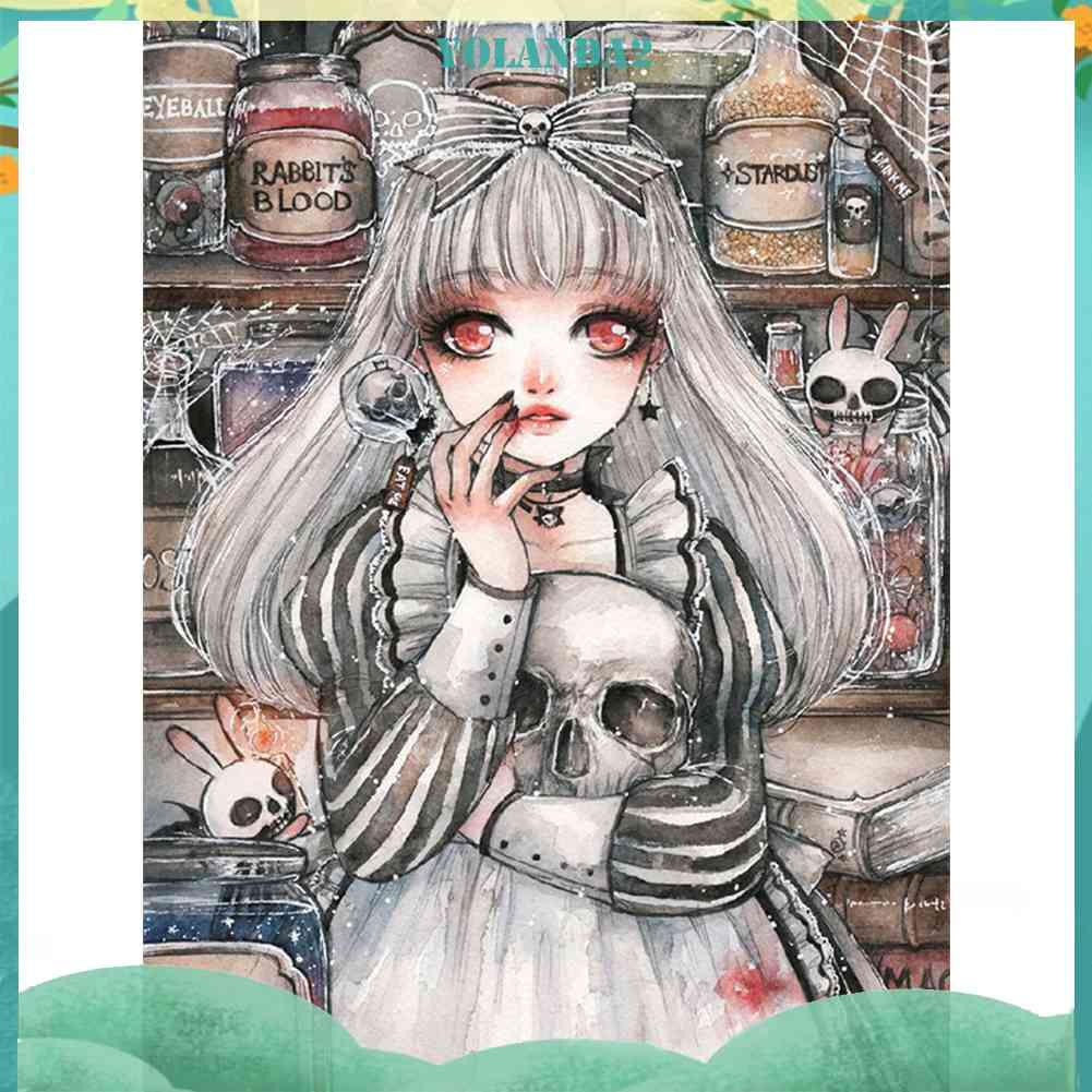 Tranh Đính Đá Kim Cương Toàn Bộ 5D DIY Hình Vẽ Cô Gái Trang Trí Nhà Cửa