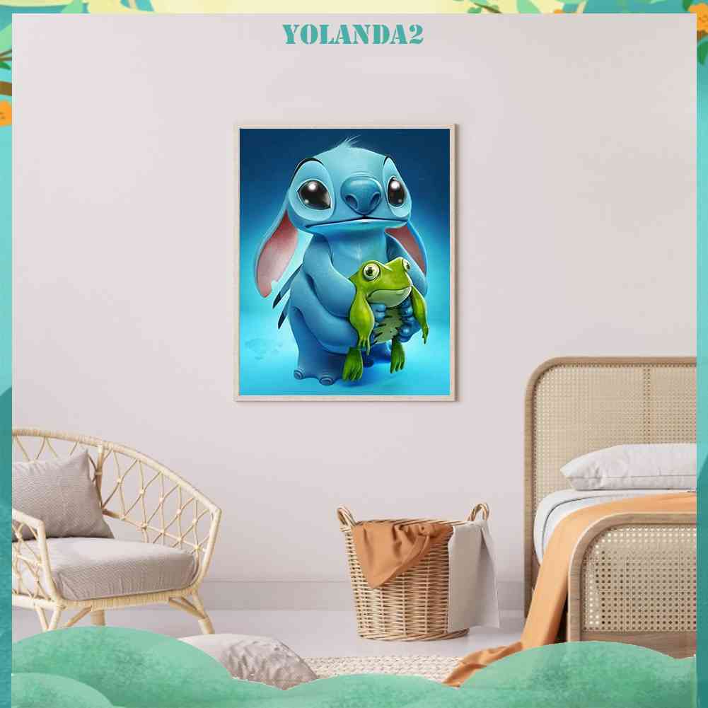 Tranh Đính Đá Kim Cương Toàn Bộ 5D DIY Hình Vẽ Ếch Nhỏ